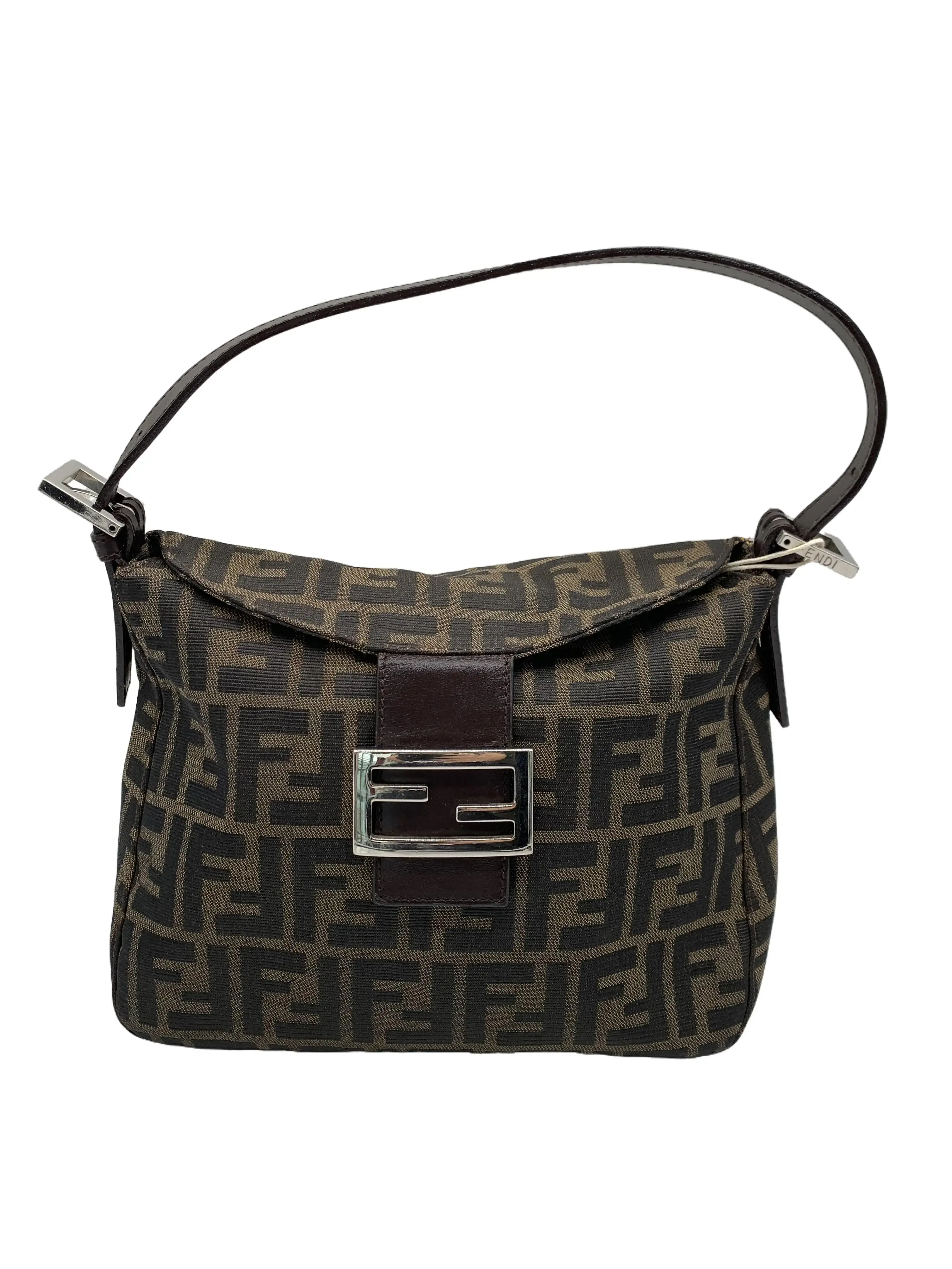 Pre-owned FENDI FF Jacquard Baguette Shoulder Bag/WJ07213016/3016
