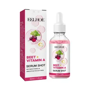 2PCS EELHOE Beet & Vitamin A Serum Shot, Reduce Spots And Fine Lines Shrink Pores Brighten Skin Tone Moisturizing Essence Cleansing Smooth