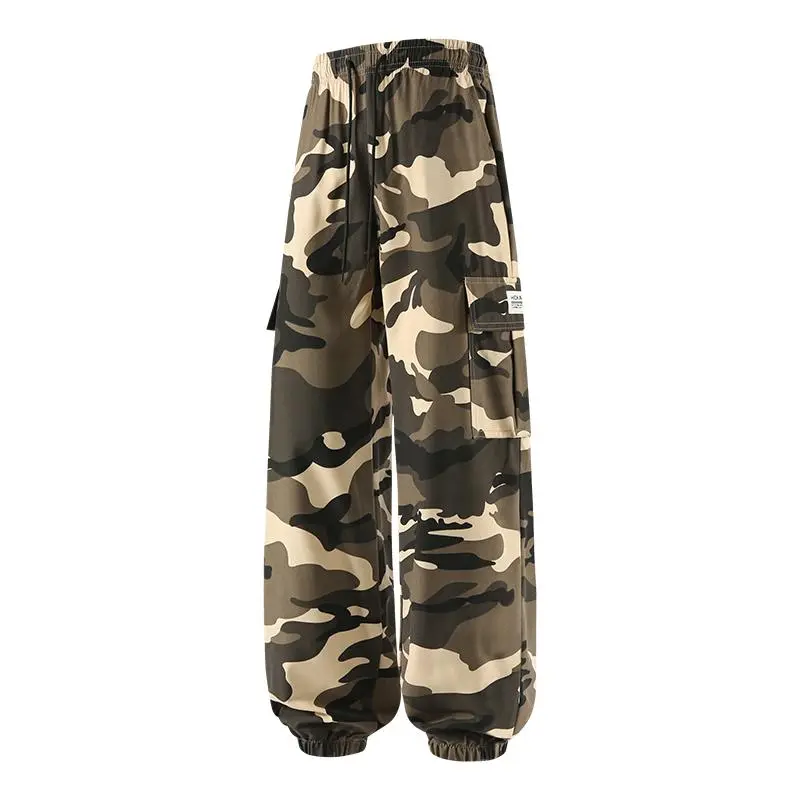 Men's Loose-Fit Oversized Camo Cargo Joggers - Chic Fashion Elastic Waist Drawstring Camouflage Trousers with Multi-Pockets, Casual Streetwear Pants for Daily Wear & Outdoor Activities, Chic Men's Pants, Fashion Men's Pants