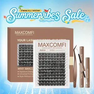 MaxComfi Astra Russian Lyra Downy Eyelash Extensions, Super Soft Thin Band, Voluminous Non-Bulky, Long-Lasting Waterproof, Beginner-DIY Friendly, for Natural Daily Wear, Makeup Products, Beauty & Personal Care Cosmetic Summervibes,summervibes