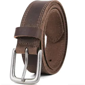 HAGIG Men's Genuine Leather Casual Every Day Jeans Belts.(1pack)