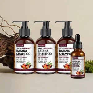 Batana Oil Shampoo & Hair Serum Kit, 4 Counts/set Moisturizing Gentle Hair Care Kit, Hair Care & Styling Product for Men & Women, Christmas Gift, Haircare