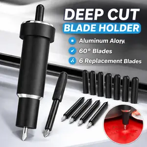 Deep Cut Blade for Cricut Maker 3/4, Explore 3/4, Air 2, Venture – 60° Deep Point Blade & Housing for Cutting Leather, Foam, Aluminum Foil, Magnetic Sheet