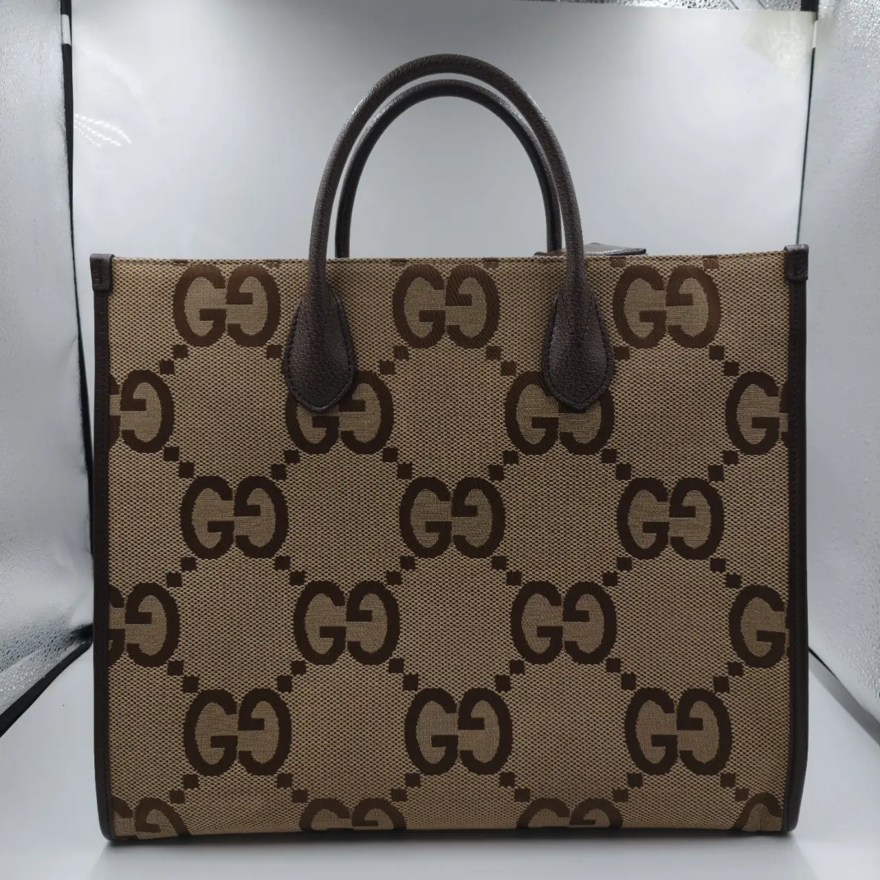 Pre-owned GUCCI canvas Tote Bags Ophidia Jumbo GG Medium Tote Bag YS1748