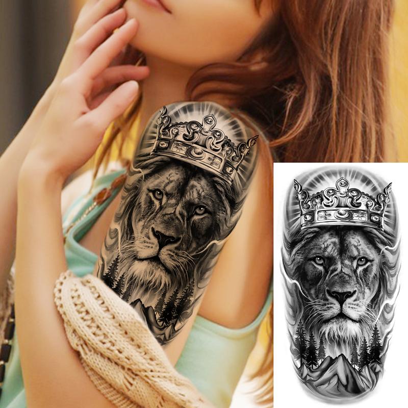 36 Sheets Temporary Tattoos Stickers, 12 Sheets Fake Body Arm Chest Shoulder Tattoos for Men or Women with 24 Sheets Tiny Black Durable Kit sticker tattoo sleeve rising sun tattoo