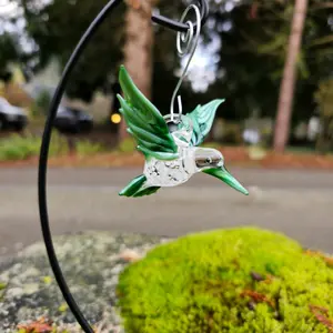 Handblown Glass Hummingbird Hanging Ornament by Jason AKA @thefieryguy