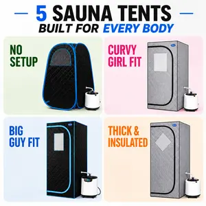 Portable Home Sauna Collection, Steam Sauna Tent and Far Infrared Sauna Box for Indoor Personal Use