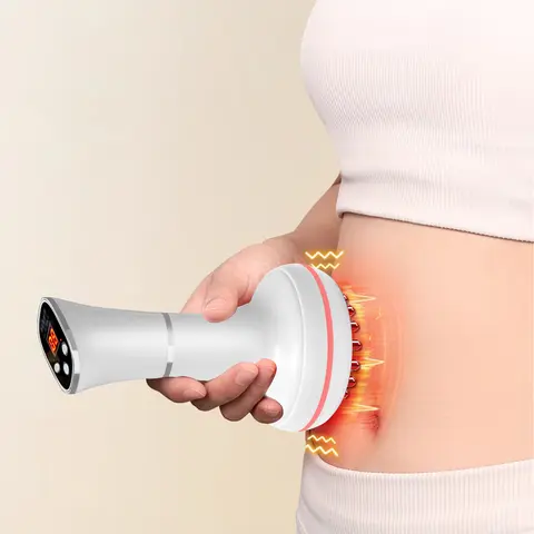 Renhui Handheld Electric Meridian Brush - Plastic, Rechargeable Battery, Vibration Heating, Multifunctional Deep Tissue Muscle Massager, Stress Relief Home Salon Personal Care Device