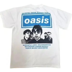 Oasis Definitely Maybe Summer Tour 1994 Liam Gallagher T-Shirt, Retro Britpop Graphic T-Shirt, 90s Music Fan Gift
