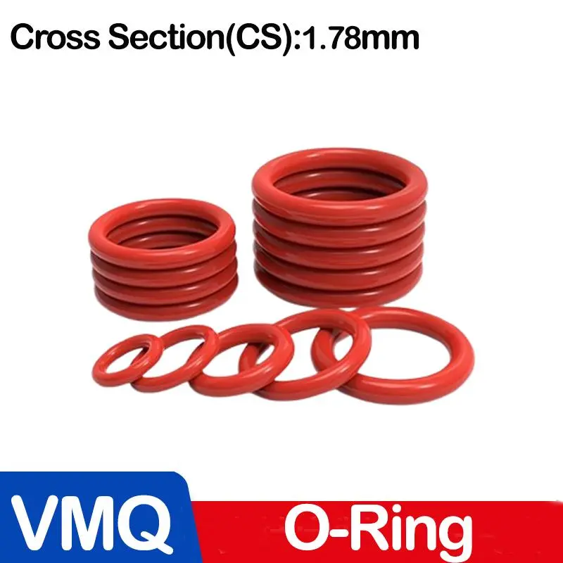 WD CS 1.78mm,Silicone Rubber O-RING VMQ Sealing Rings Repair Skeleton Oil Gasket  Washer,Inner Diameter 1.78-133.07mm