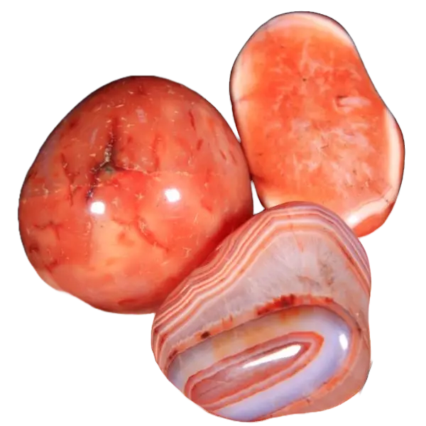 1lb of Tumbled Large Red Carnelian (33mm-50mm)