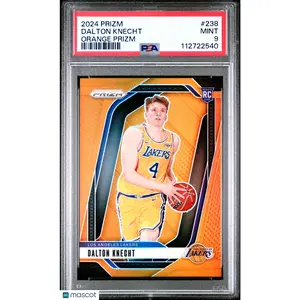 2024-25 Panini Prizm Dalton Knecht Orange Prizm /49 #238 Rookie PSA 9