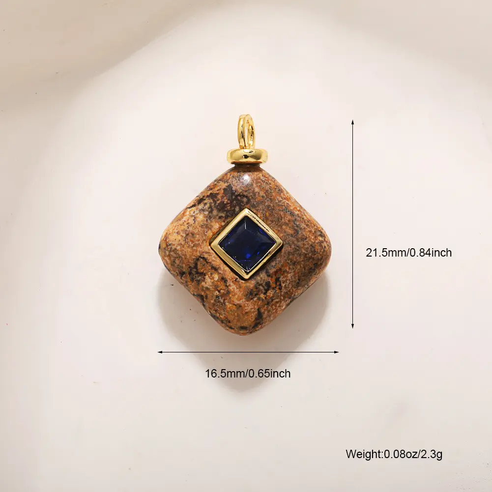 A674 diamond inlaid wood grain stone