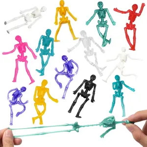 Halloween Stretchy Skeleton Party Favors for Kids, Assorted Halloween Toys for Parties & Games, Fun Snack Bag Fillers & Pinata Prizes, Goodie Bag Filler