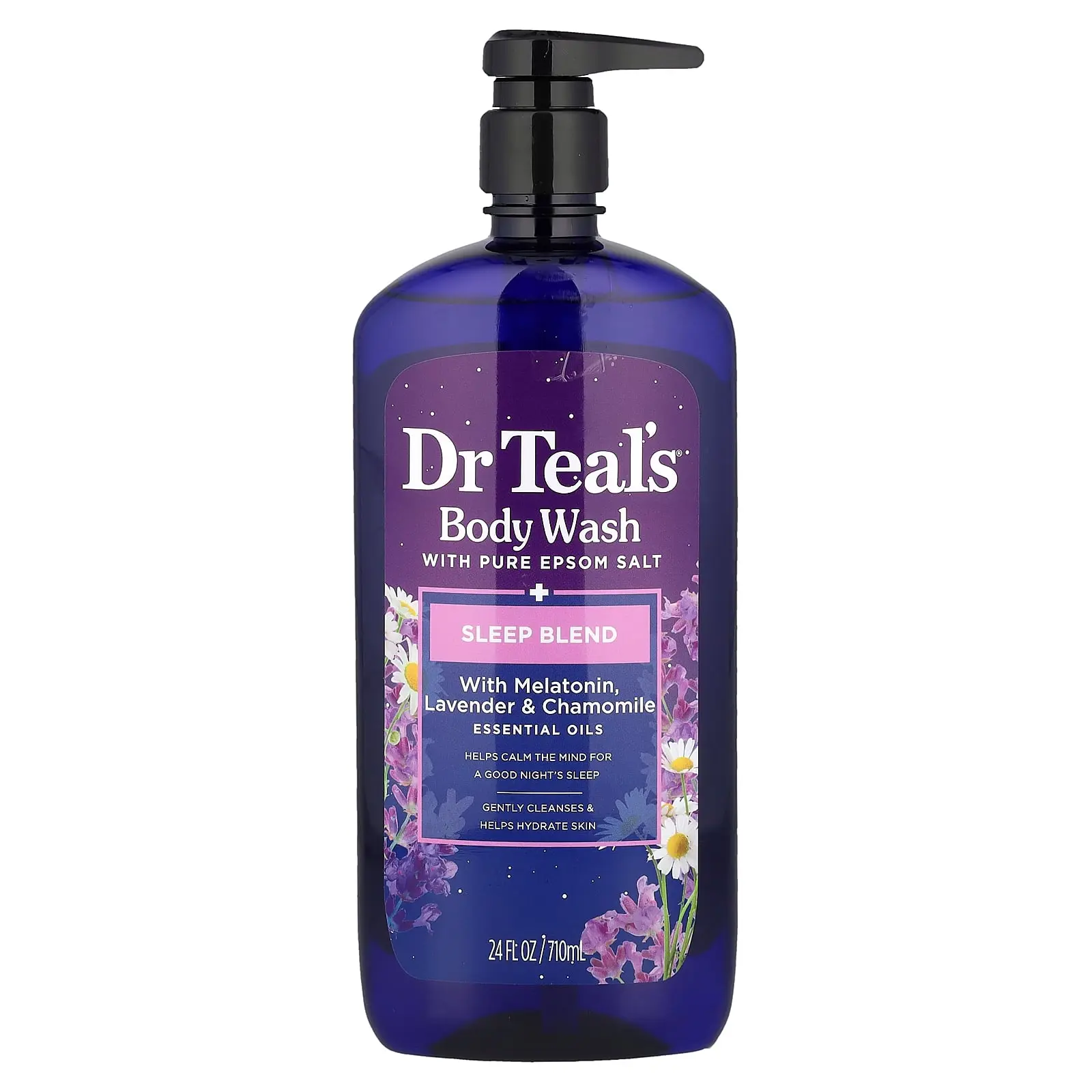 Dr. Teal's Body Wash with Pure Epsom Salt, Sleep Blend, 24 fl oz (710 ml)