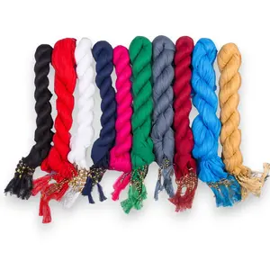 Fashionably Sacred: Luxurious Lycra Dupatta for Women | Plain Tassel Scarf for Pooja, Weddings, and Festivals | Perfect Gift