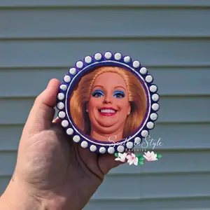Double Chinned Doll Meme Cardstock Car Freshie