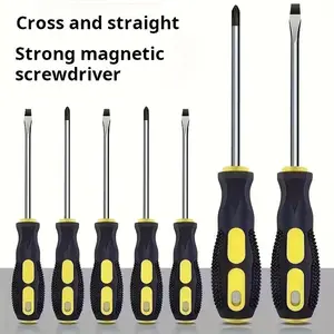 Magnetic Screwdriver Set, Multipurpose Carbon Steel Screwdriver Set, Anti-static Strong Magnetism Screwdriver Set for Home and Industrial Repair, Heavy Duty Hand Tools, High Quality Hardware, Magnetic Precision Screwdriver