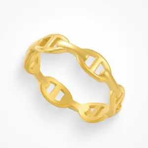 EVRY JEWELS Gold or Silver Plated Women's Hypoallergenic Dolce Ring EVRY JEWELS Gold or Silver Plated Women's Hypoallergenic Dolce Ring