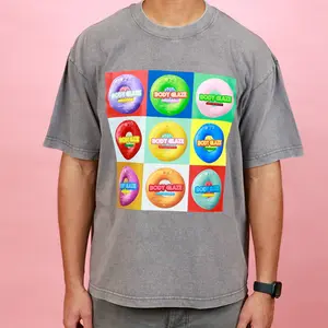 Body Glaze T-Shirt Stonewash Gray - Short Sleeve Canvas Top for Men