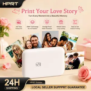 HPRT MT53 Mini Bluetooth Thermal Photo Printer - Portable Wireless Printer, 2x3 in Instant Color Photos, Retro Aesthetic, Film Photography Aesthetic, Compatible with iPhone/iOS & Android, Mini Gift for Office Use