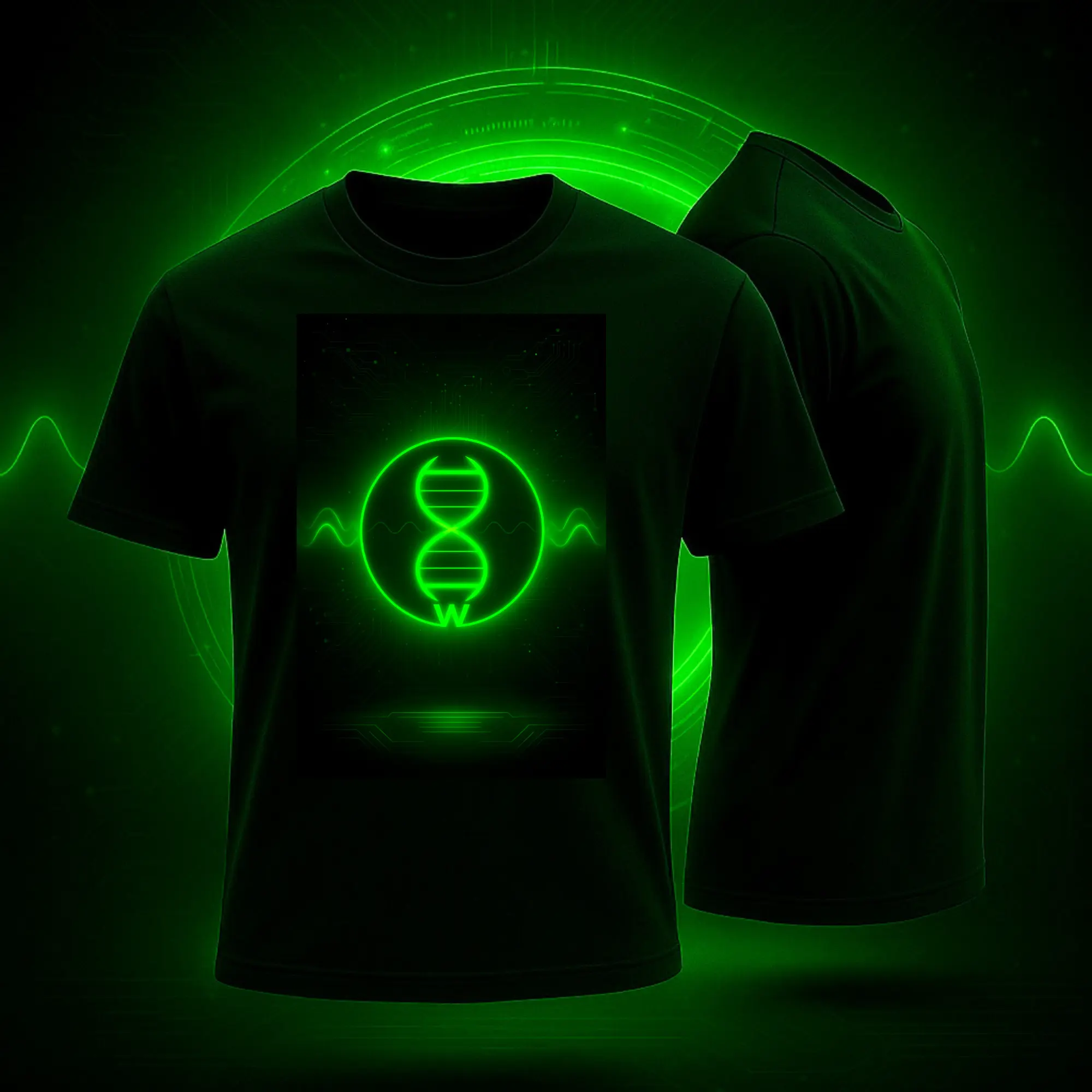 THE BLACKROOM WAVE Genesis Protocol T-Shirt – Oversized Unisex Graphic Tee | WaveCore Transmission, GEN 1 Drop