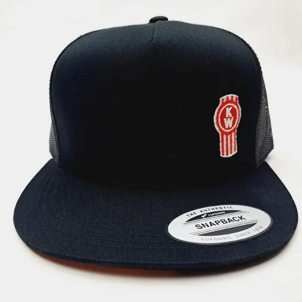 Kenworth Embroidered Retro Trucker Hat Adjustable Snapback Baseball Cap Vintage Mesh Hat for Men Women Unisex Streetwear