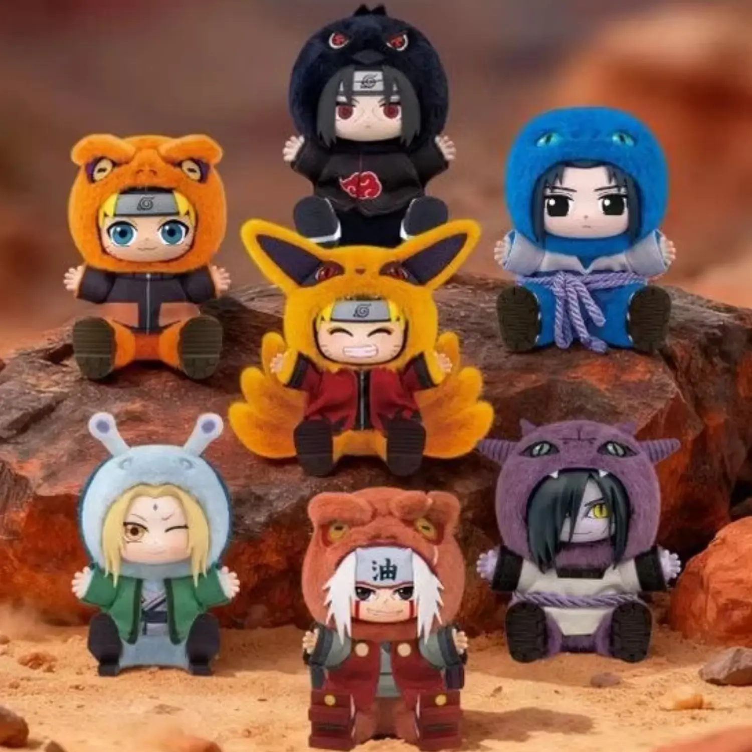 【2枚セット】GNU URUSHI CRAFT × T-DESIGN MAB Top Toy Naruto Shippuden Beast Party Series 2 Vinyl Figure Plush