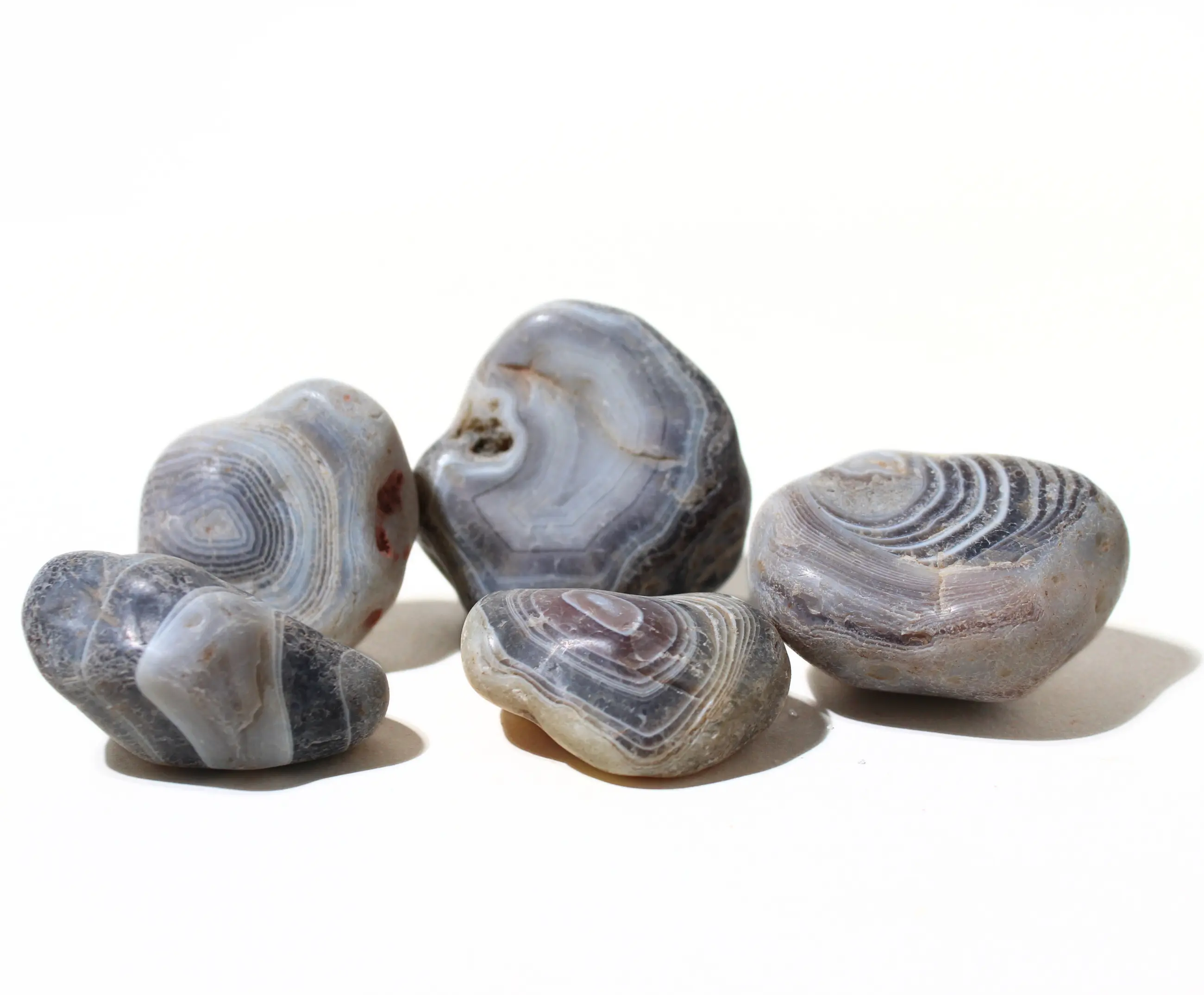 Rock and Tumble Gray Botswana Agate Rough Rocks and Crystals for Tumbling, Crafts and Art
