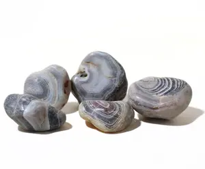 Rock and Tumble Gray Botswana Agate Rough Rocks and Crystals for Tumbling, Crafts and Art