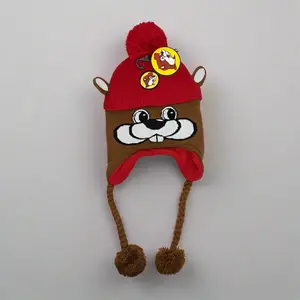 Buc-ee's Beaver Face Earflap Beanie
