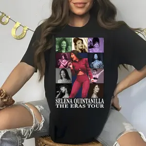 Selena Quintanilla The Eras Tour Vintage 90s Collage Graphic T-Shirt Latin Pop Unisex Fan Tee