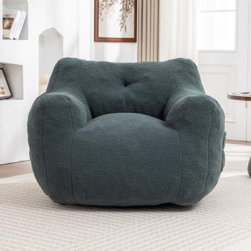 Giant Bean Bag Chair with Armrests High-Density Foam Filling for Ultimate Comfort and Relaxation in Living Room Bedroom Reading