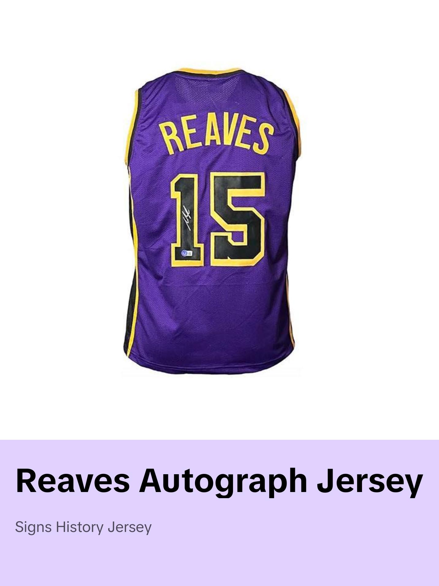 Austin Reaves Signed Custom Los Angeles Purple Basketball jersey Beckett