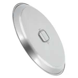 GARVEE Fire Pit Cover - Compatible with Bonfire, Round Stainless Steel with Handle, Fits Inset Fire Pit, Perfect for Outdoor Patio Camping,27*27inch,Silver