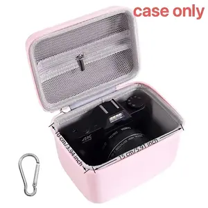 Digital Camera Protective Case, Hard EVA Shockproof Water-Resistant Bag for 4K Vlogging Camera Travel Outdoor Carrying Pouch Fits Most Compact Cameras