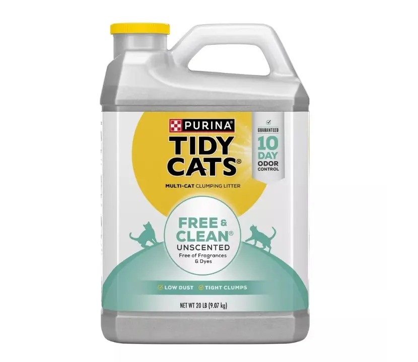 Purina Tidy Cats Free & Clean Unscented Clumping Scoop Cat & Kitty Litter for Multiple Cats