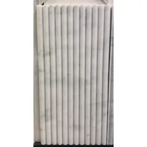 Bianco Mare Honed Marble Fluted 12x24 Tile