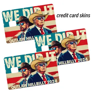 Trump 2024 Credit Card Stickers -Trump Vance We Did ltOutiaw Hillbilly2024 -Waterproof Vinyil debit creditskin cover ebt