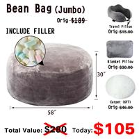 Jumbo Grey(Include Filler Upillow Blanket Carpet)