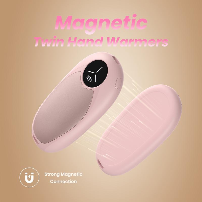 Hand Warmers Rechargeable 2 Pack Electric Hand Warmer Magnetic Ultrathin Portable for Men Women Christmas Hiking Golf Hunting Accessories