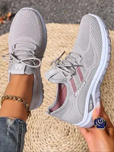 Women's New Casual Sports Shoes, Large Size Lightweight Soft Sole Sneakers, Comfortable Non-Slip Walking Shoes, Perfect for Travel & Leisure Activities, Breathable Walking Sneakers