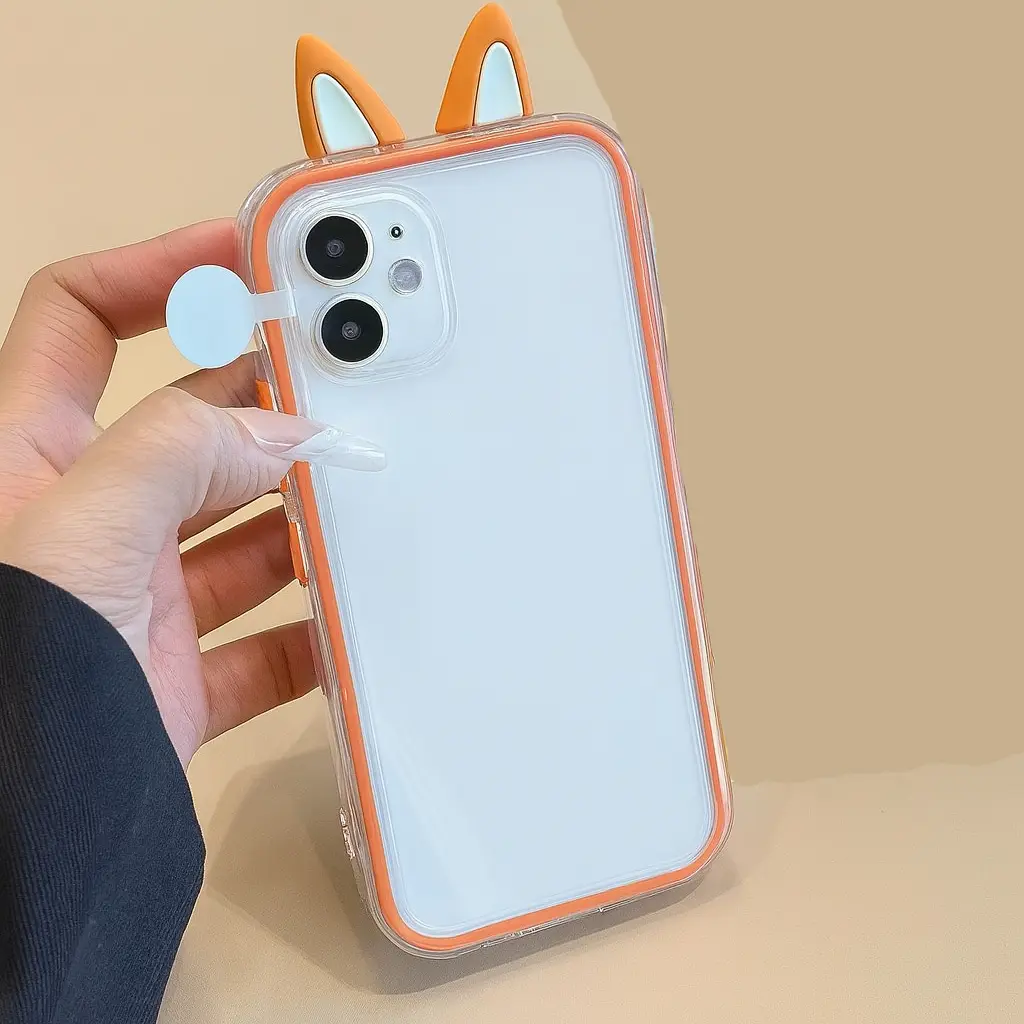 Zoo Topia Judith Nick Transparent Ears Phone Case for iPhone 17 16 15 14 13 12 11 Pro Max TPU Soft Shell Shockproof Adorable Design Protection