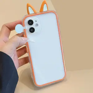 Zoo Topia Judith Nick Transparent Ears Phone Case for iPhone 17 16 15 14 13 12 11 Pro Max TPU Soft Shell Shockproof Adorable Design Protection