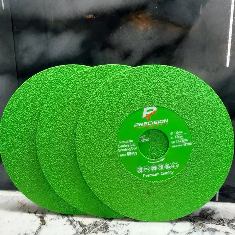 Precision Tools 1PC/3PCS 4.5" Diamond Blade for Angle Grinder - 115mm Porcelain Tile Cutting, Grinding & Chamfering Disc for Porcelain, Ceramic, Marble & Granite