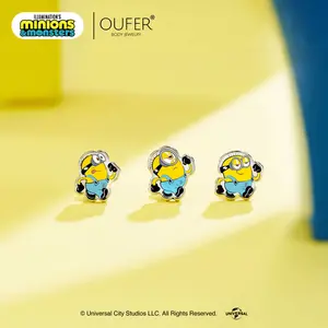 MINIONS × OUFER Forward Motion 16G Stainless Steel 3PCS Cartilage Stud Set