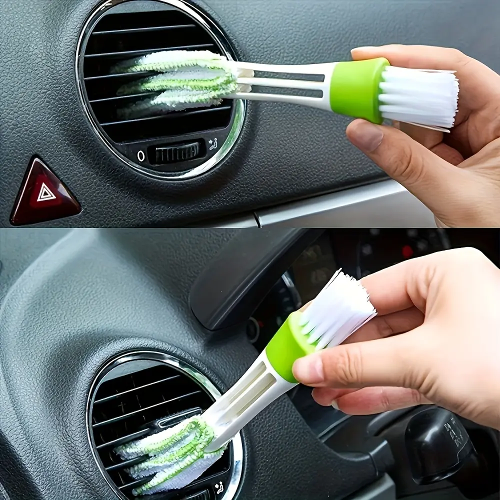 2-in-1 Multifunctional PE Car Air Vent Cleaning Brush - Detachable & Washable, Durable Plastic, Ideal for Cleaning Ship/Vehicle Interior Details and Corners, Car Interior Cleaning |     Ergonomic Design |     Durable Plastic Brush, Car Vent Cleaner