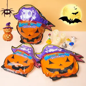 Halloween Mixed Fruit Flavored Marshmallows Pumpkin Bag Madness 600g Pirate 4 Spooky Characters Strawberry Apple Peach Orange Flavors Individually Wrapped Sweet Sugar Snack Party Candy Gift Set Gluten-Free Assorted Treats - Bonbon