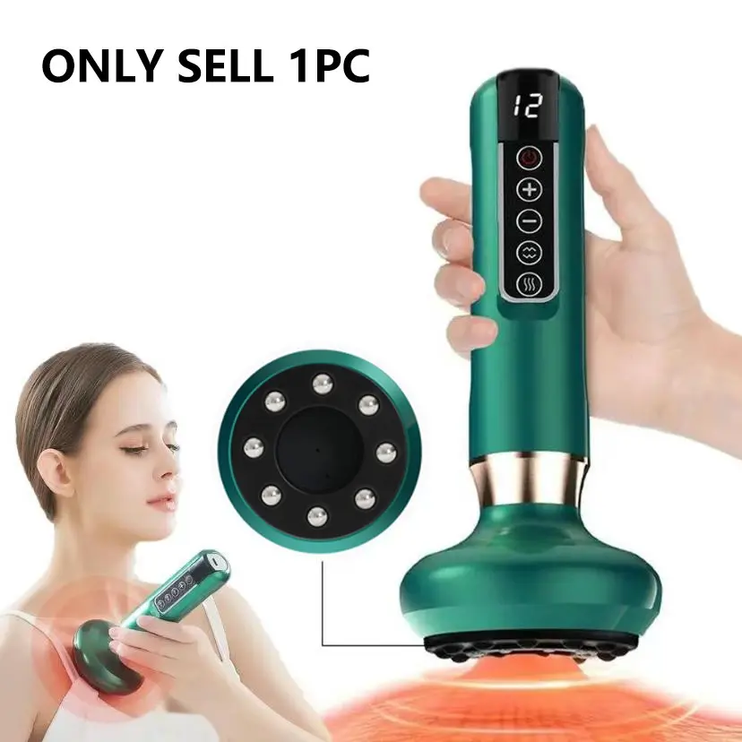 Upgraded Smart Gua Sha Tool, Smart Cupping Machine, Negative Pressure Cupping Massager, Steel Ball-Style Heated Pressure-Relief Cupping Set, Heating Cupping Instrument, 12-Speed Adjustable Cupping Massager for Men and Women, Relief Roller, Holiday Gift