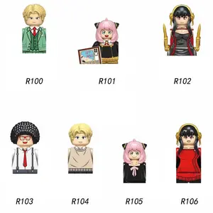2026 new Spy Family Anime Cartoon Mini Action Figures Yor Anya Forger Loid Kawaii Assemble Bricks Building Blocks Doll Toys Kids Children